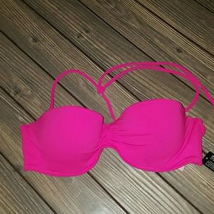 Garage hot pink bikini top